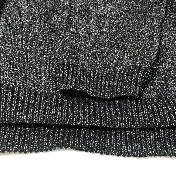 Jeanne Pierre Wool Sweater Lambswool Jumper Women Size M Cowl Mock Metallic Y2K - Picture 8 of 12